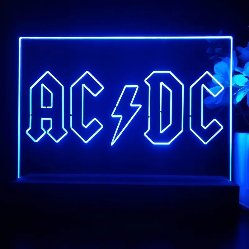 Acdc Band Music 3D Illusion Night Light Desk Lamp 1