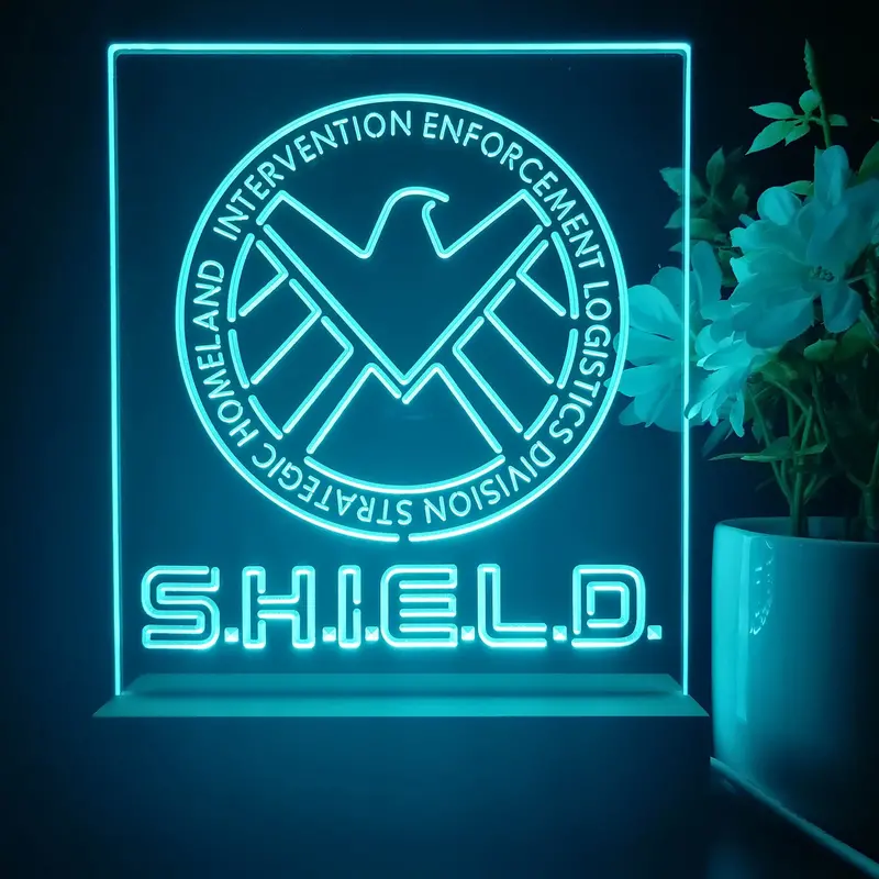 Agents Of Shield Marvels 3D Illusion Night Light Desk Lamp 1