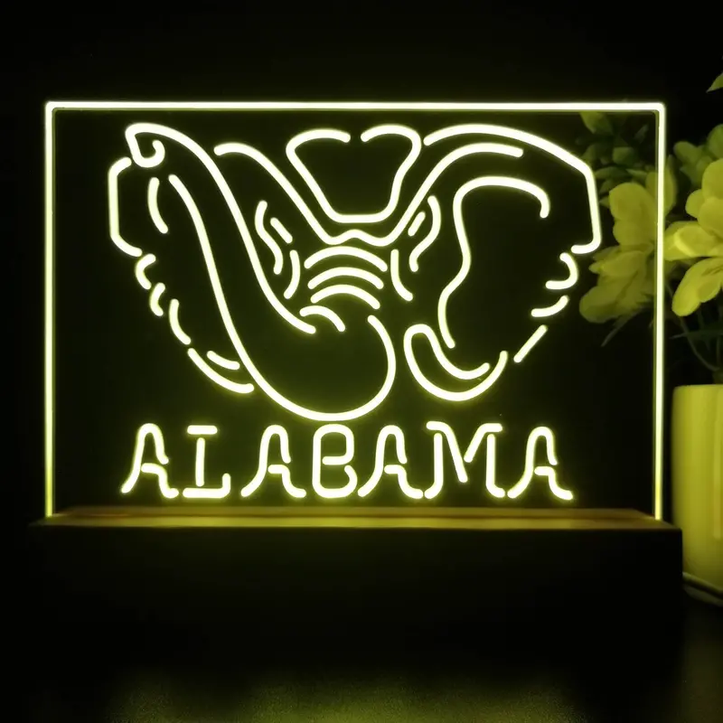 Alabama Crimson Tide 3D Illusion Night Light Desk Lamp 1