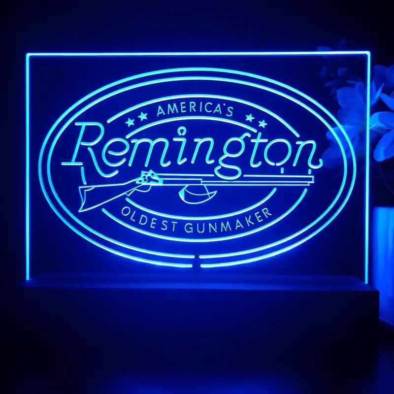 American Remington Garage 3D Illusion Night Light Desk Lamp 1