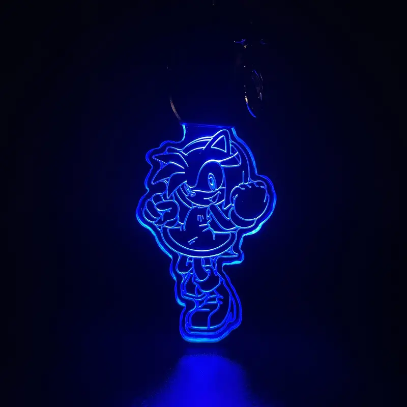 Amy Rose Led Light Acrylic Keychain , Christmas Tree Ornament 1