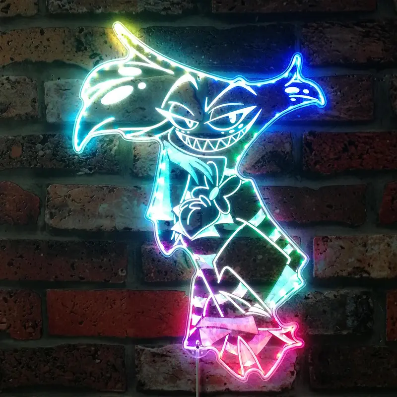 Angel Dust Hazbin Hotel Neon Led Sign With Dynamic Rgb Colors 1