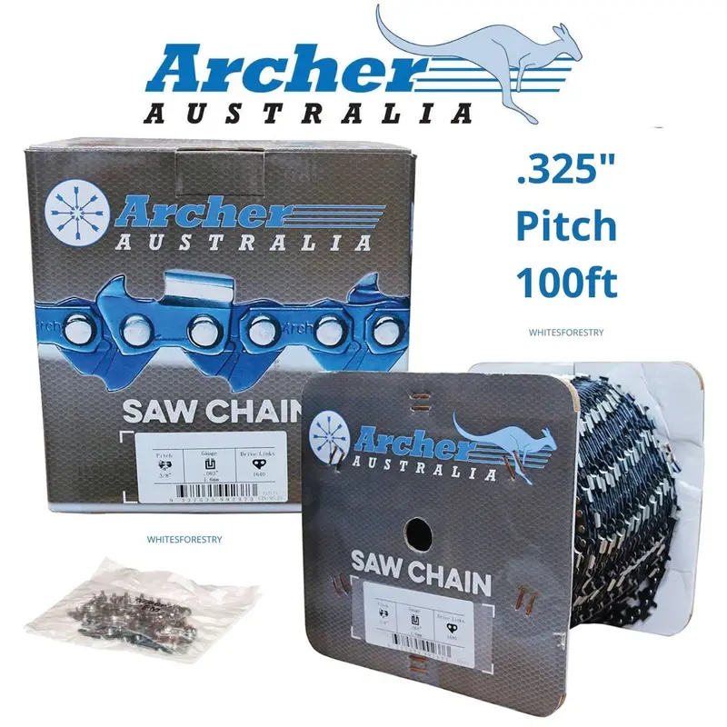 Archer 100Ft Chainsaw Chain Roll – .325" Pitch, .050 .058 .063 1