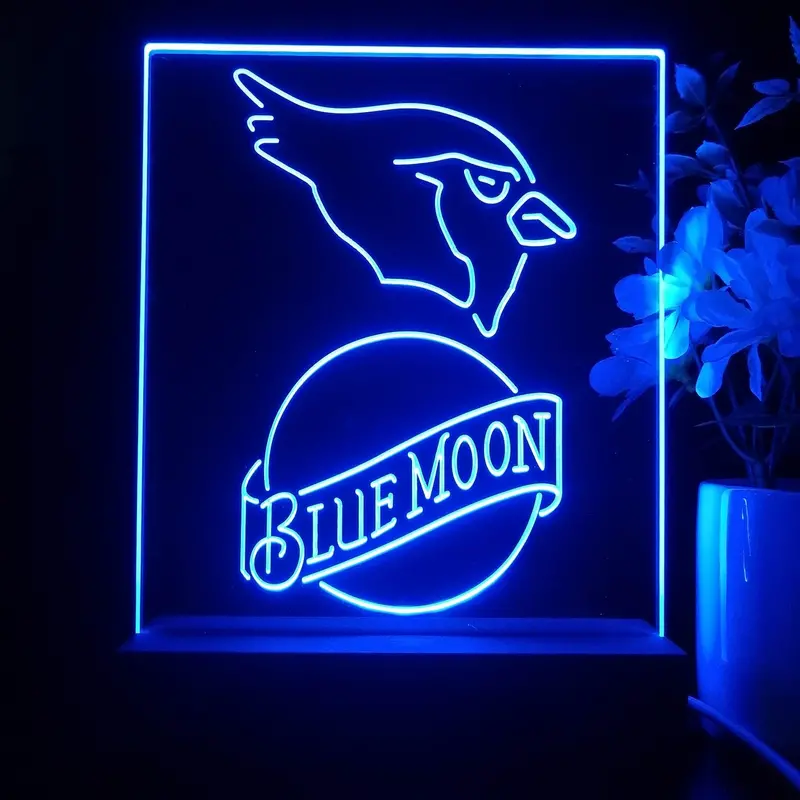 Arizona Cardinals Blue Moon Neon Sign Pub Bar Lamp 1