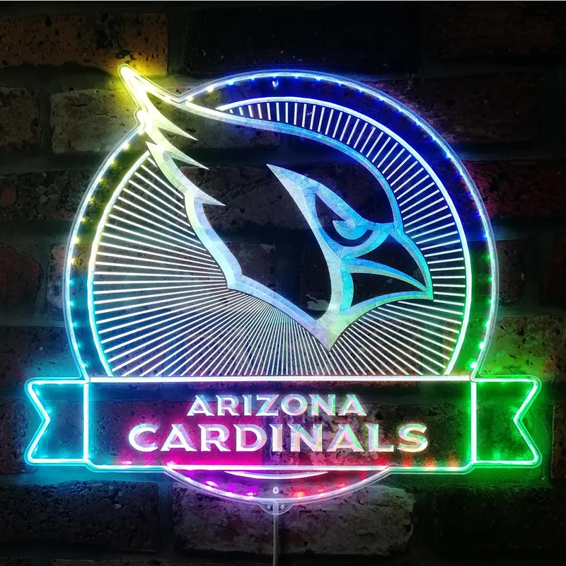 Arizona Cardinals Neon Led Sign With Dynamic Rgb Colors 1