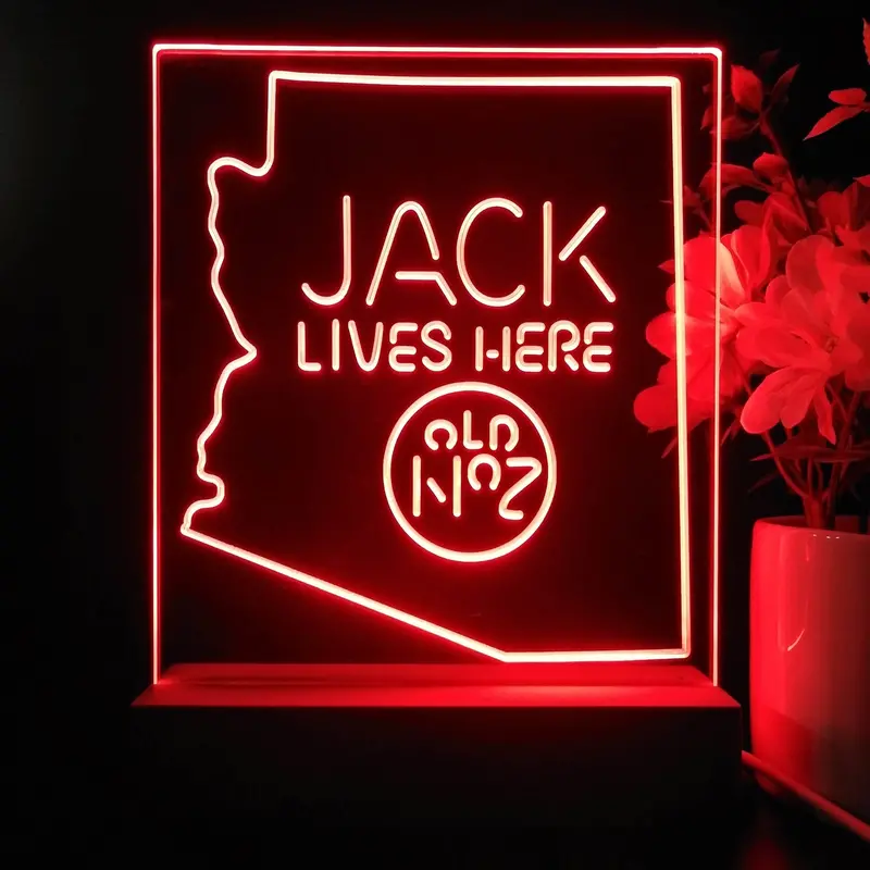 Arizona Jack Lives Here Night Light Neon Pub Bar Lamp 1