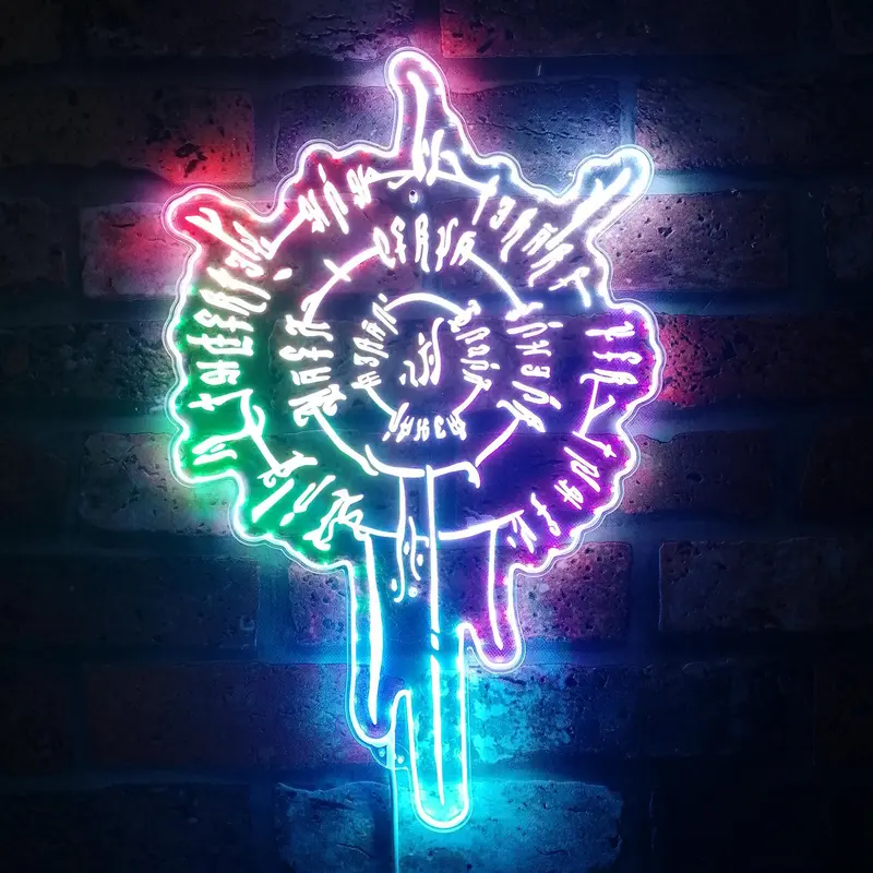 Astarion's Scar Baldur's Gate 3 Rgb Edge Lit Led Sign 1