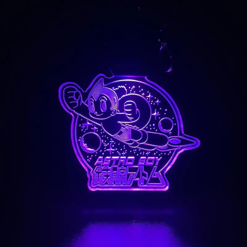 Astro Boy Led Light Acrylic Keychain , Christmas Tree Ornament 1