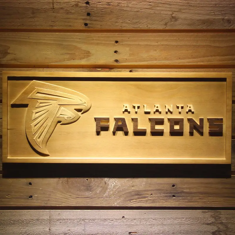 Atlanta Falcons  3D Solid Wooden Craving Sign 1