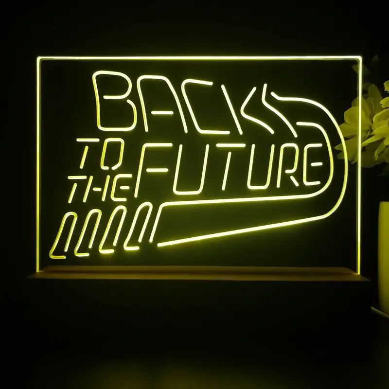 Back To The Future Movie Home Theater 3D Illusion Night Light Desk Lamp 1