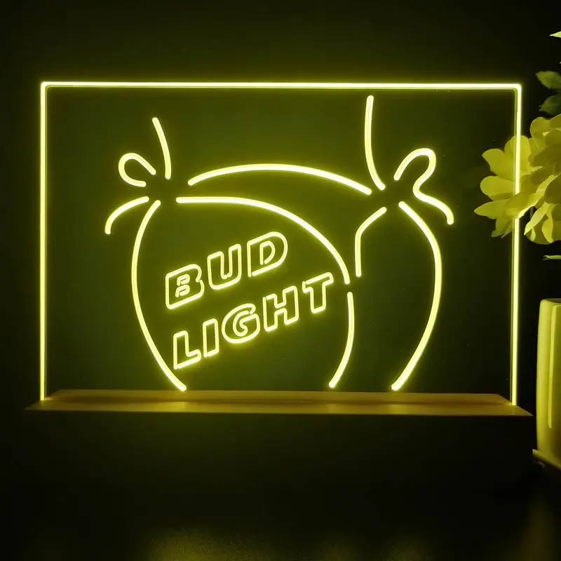 Bikini Lady Bud Light Beer Neon Sign Pub Bar Lamp 1