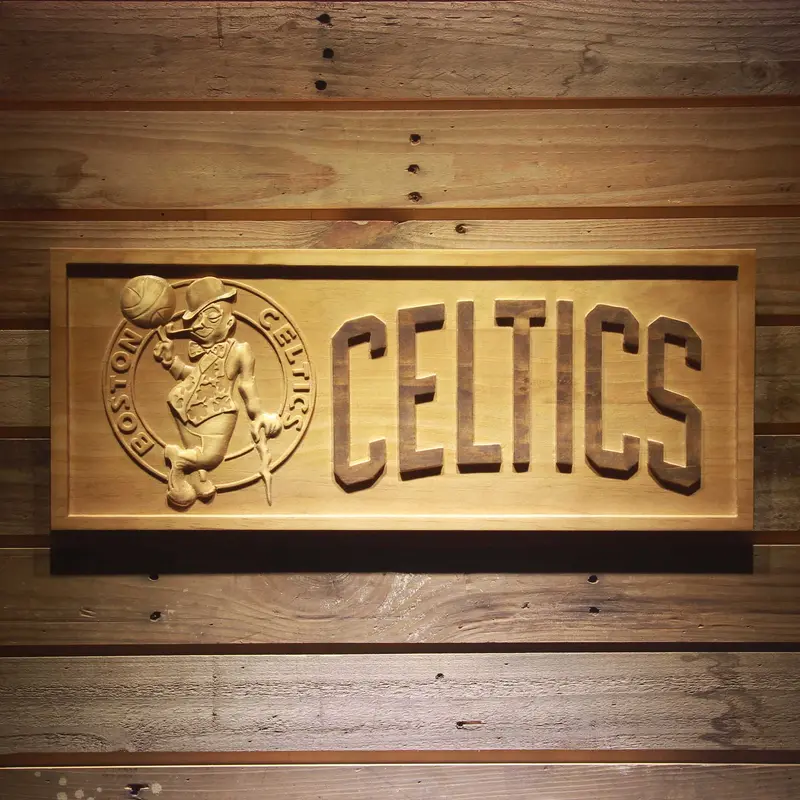 Boston Celtics  3D Solid Wooden Craving Sign 1