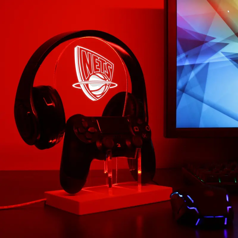 Brooklyn Nets Led Gaming Headset Controller Stand 1