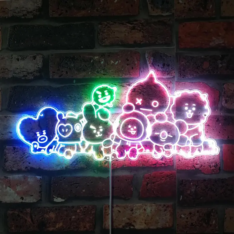 Bt21 Bts Neon Led Sign With Dynamic Rgb Colors 1
