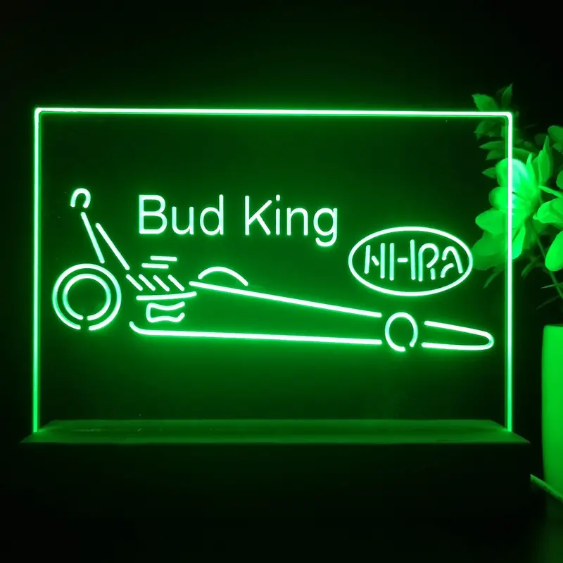 Bud King Nhra Dragster 3D Illusion Night Light Desk Lamp 1