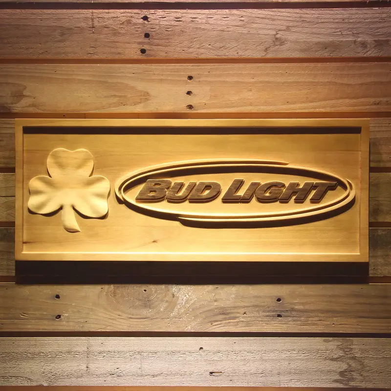 Bud Light 3D Solid Wooden Craving Sign 1