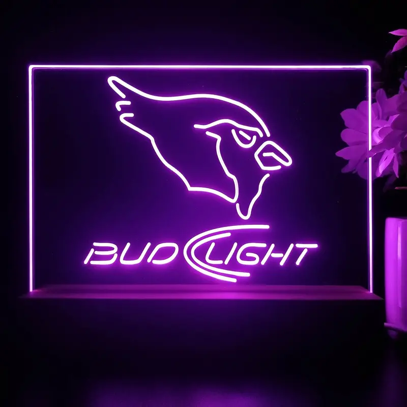 Bud Light Arizona Cardinals Night Light Pub Bar Lamp 1