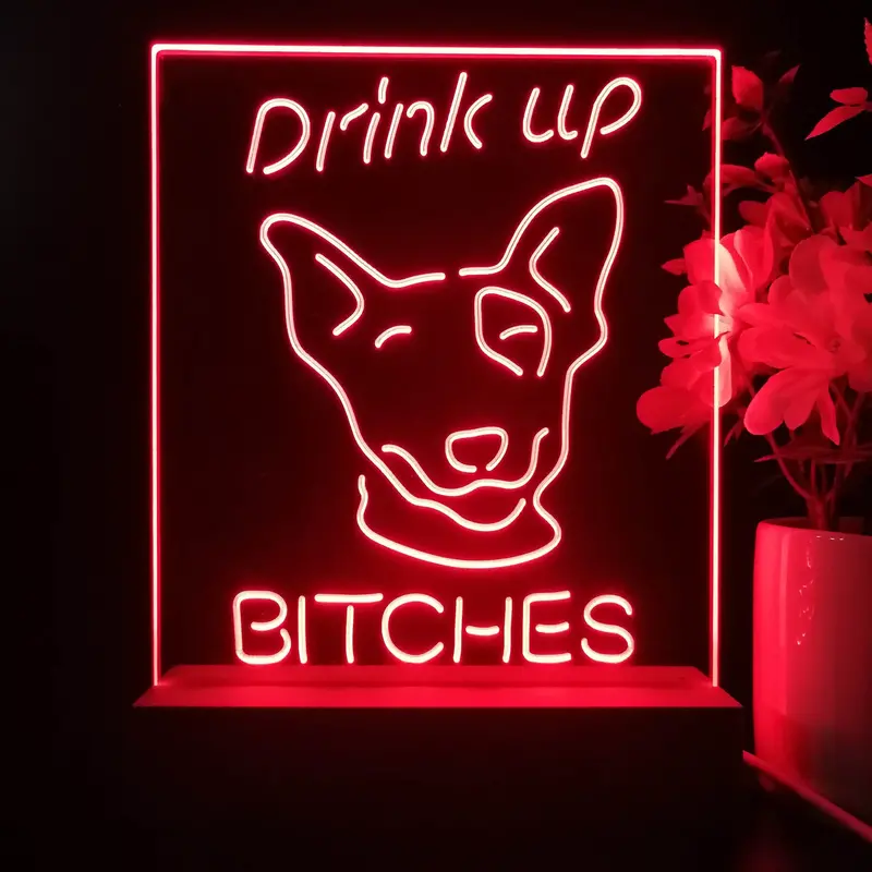 Bud Light Drink Up Mackenzie Night Light Neon Pub Bar Lamp 1