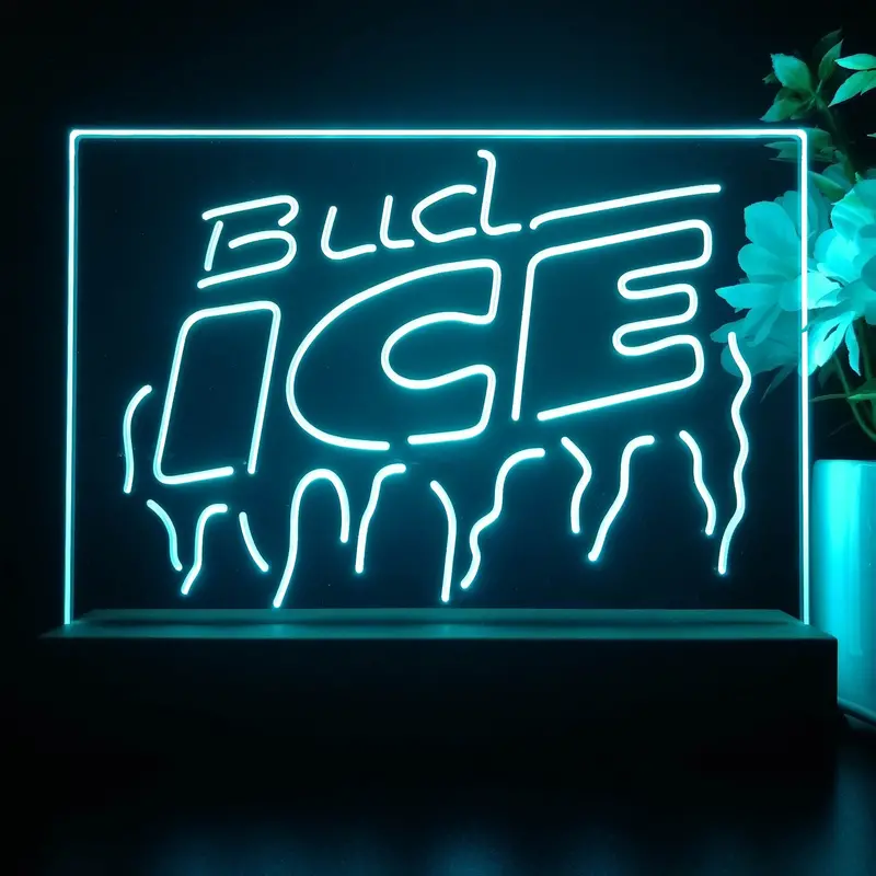 Bud Light Ice Beer Neon Sign Pub Bar Lamp 1
