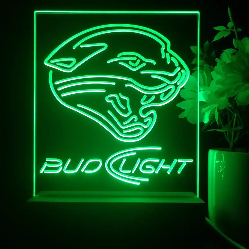 Bud Light Jacksonville Jaguars 3D Illusion Night Light Desk Lamp 1