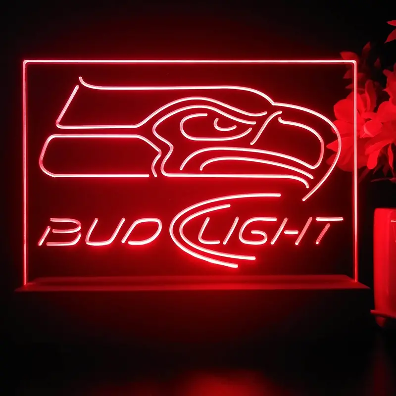 Bud Light Seattle Seahawks Night Light Pub Bar Lamp 1