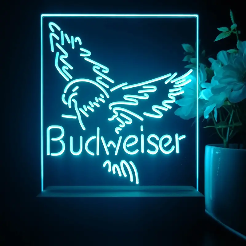 Budweiser Eagle 3D Illusion Night Light Desk Lamp 1