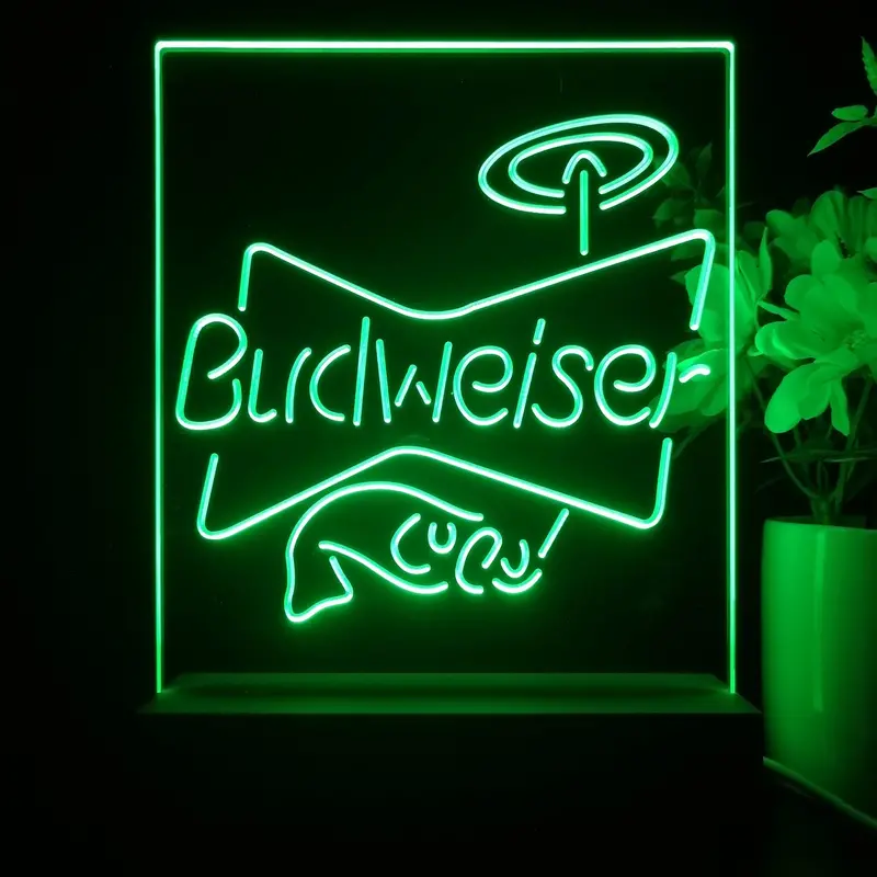 Budweiser Fish 3D Illusion Night Light Desk Lamp 1