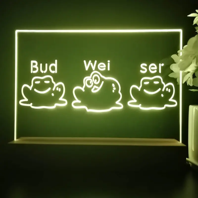 Budweiser Frogs Singing Neon Sign Pub Bar Lamp 1