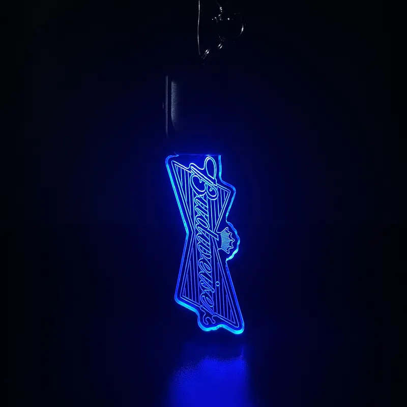 Budweiser Led Light Acrylic Keychain , Christmas Tree Ornament 1