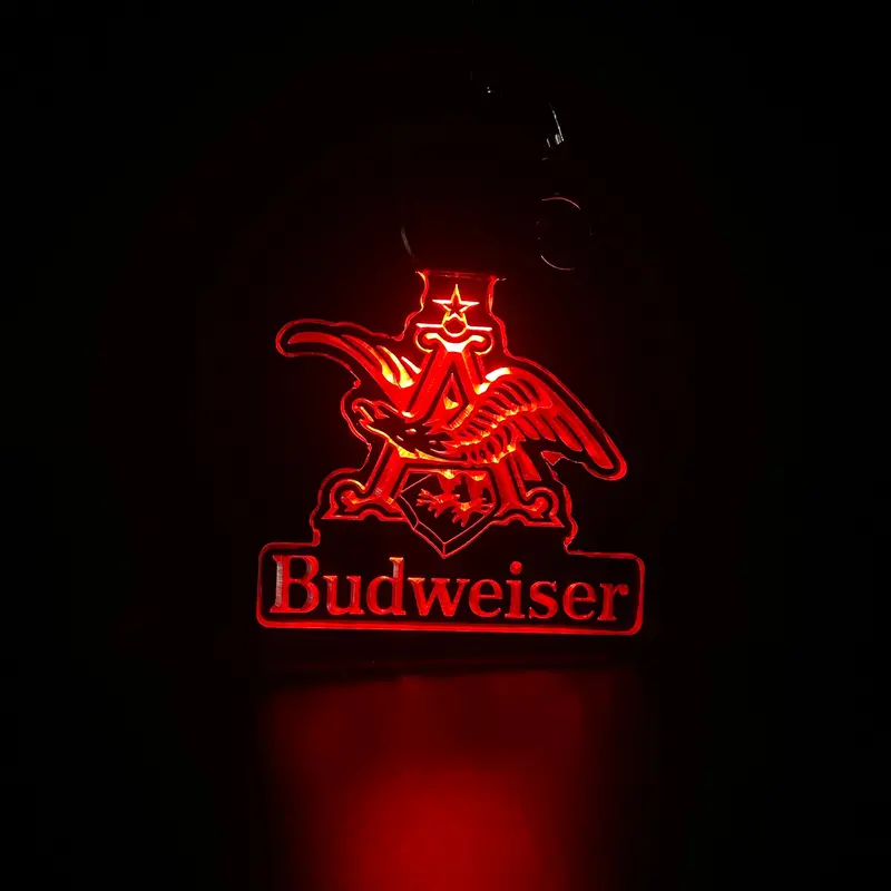 Budweiser Led Light Acrylic Keychain , Christmas Tree Ornament 1