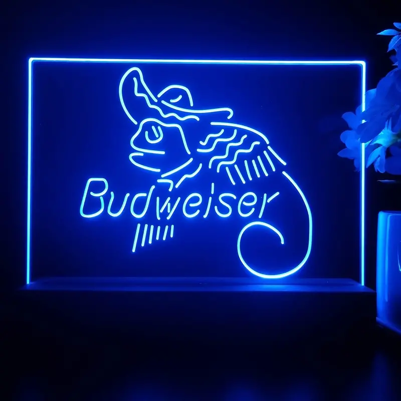 Budweiser Lizard Cowboys Mexico Neon Sign Pub Bar Lamp 1
