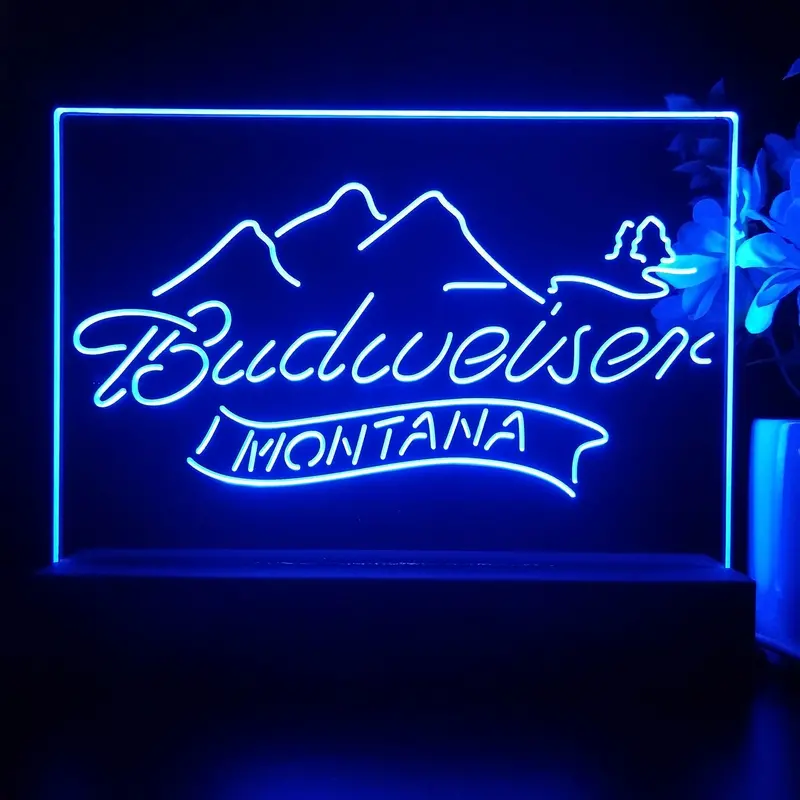 Budweiser Montana Neon Sign Pub Bar Lamp 1