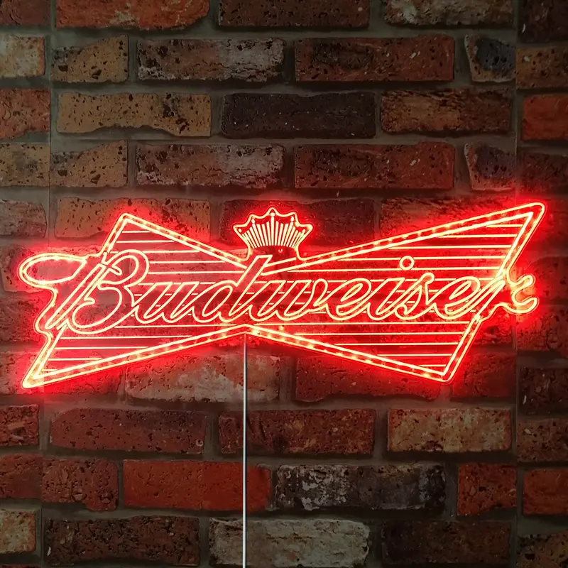 Budweiser Neon Led Sign With Dynamic Rgb Colors 1