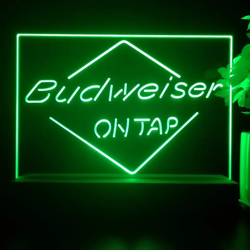 Budweiser On Tap Beer Neon Sign Pub Bar Lamp 1