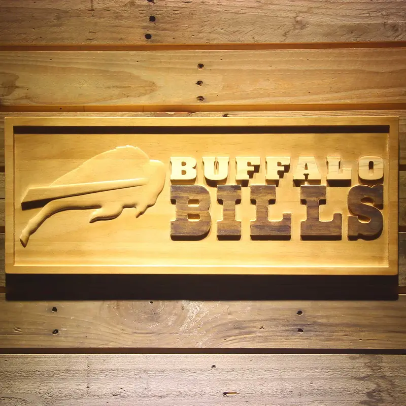 Buffalo Bills  3D Solid Wooden Craving Sign 1