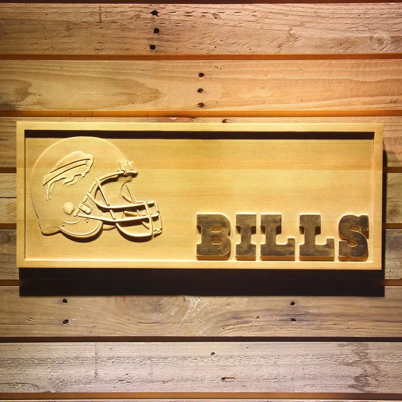 Buffalo Bills 3D Solid Wooden Craving Sign 1