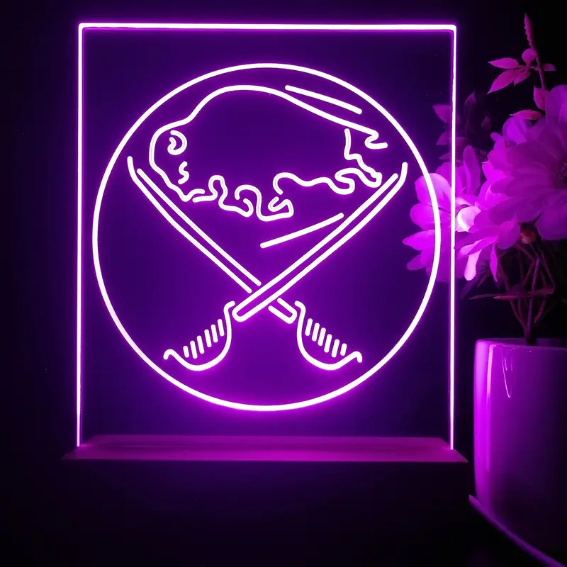 Buffalos Sabres 3D Illusion Night Light Desk Lamp 1