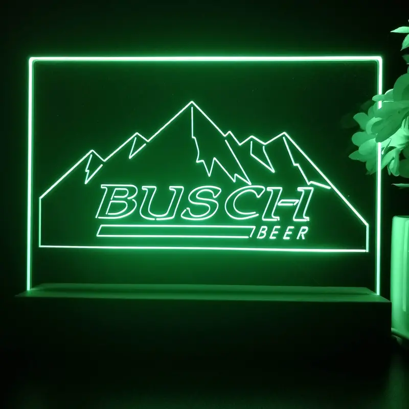 Busch Beer Ice Mountain Neon Sign Pub Bar Lamp 1