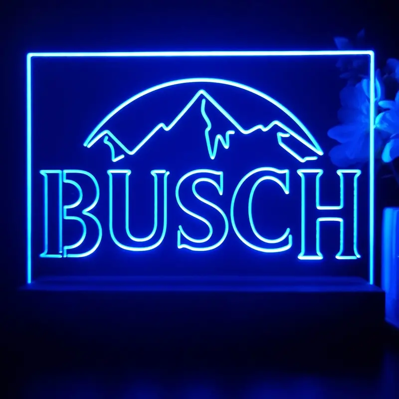 Busch Beer Mountain Neon Sign Pub Bar Decor Lamp 1
