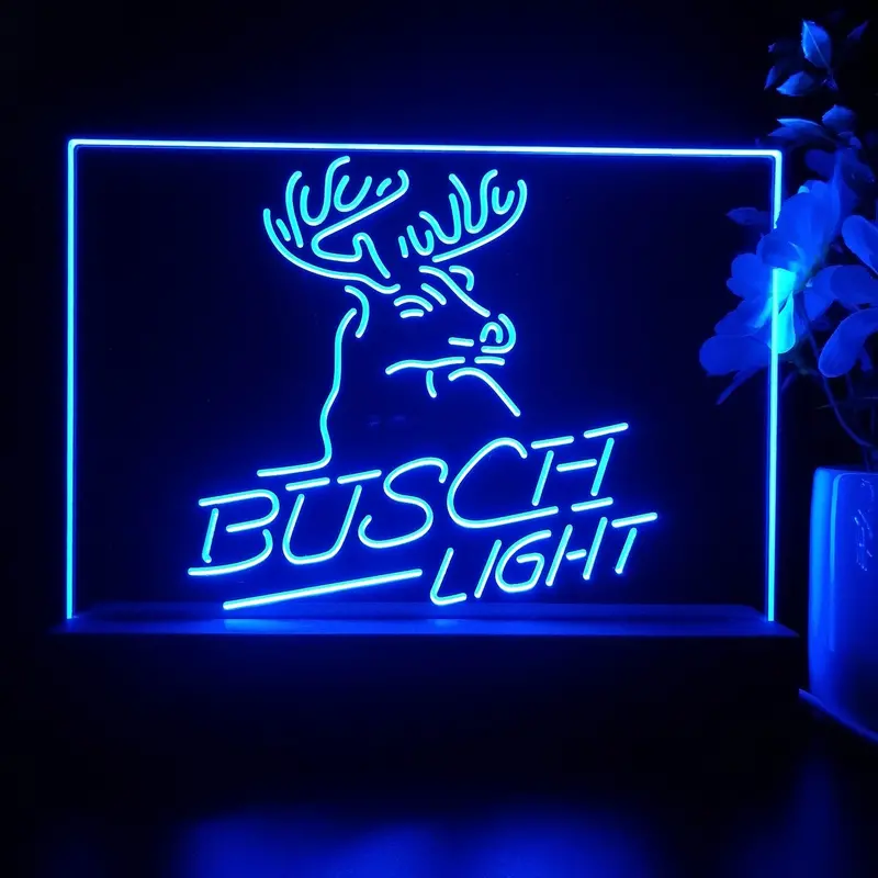 Busch Light Beer Deer Bar Neon Sign Pub Bar Lamp 1