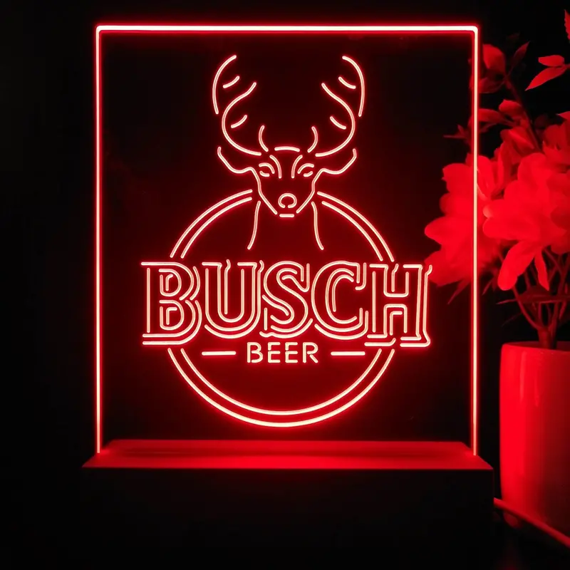 Buschs Beer Deer Night Light Neon Pub Bar Lamp 1
