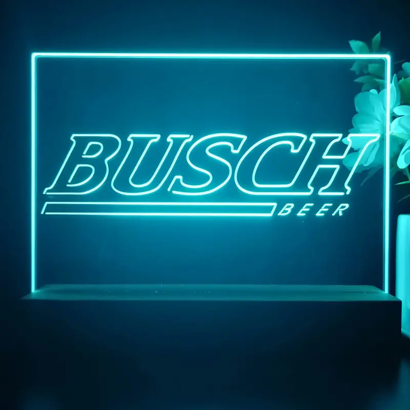 Buschs Logo Beer Neon Sign Pub Bar Decor Lamp 1