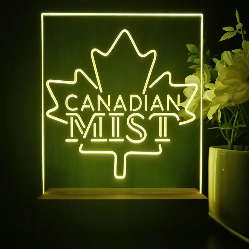 Canadian Mist Maple Leaf 3D Illusion Night Light Desk Lamp 1