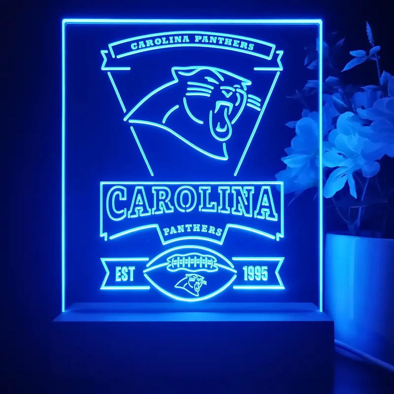 Carolina Panthers Souvenir Neon Sign Pub Bar Lamp 1