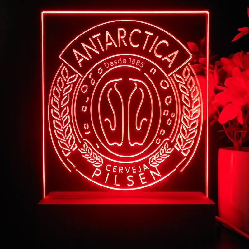 Cerveja Antarctica Pilsen 3D Illusion Night Light Desk Lamp 1