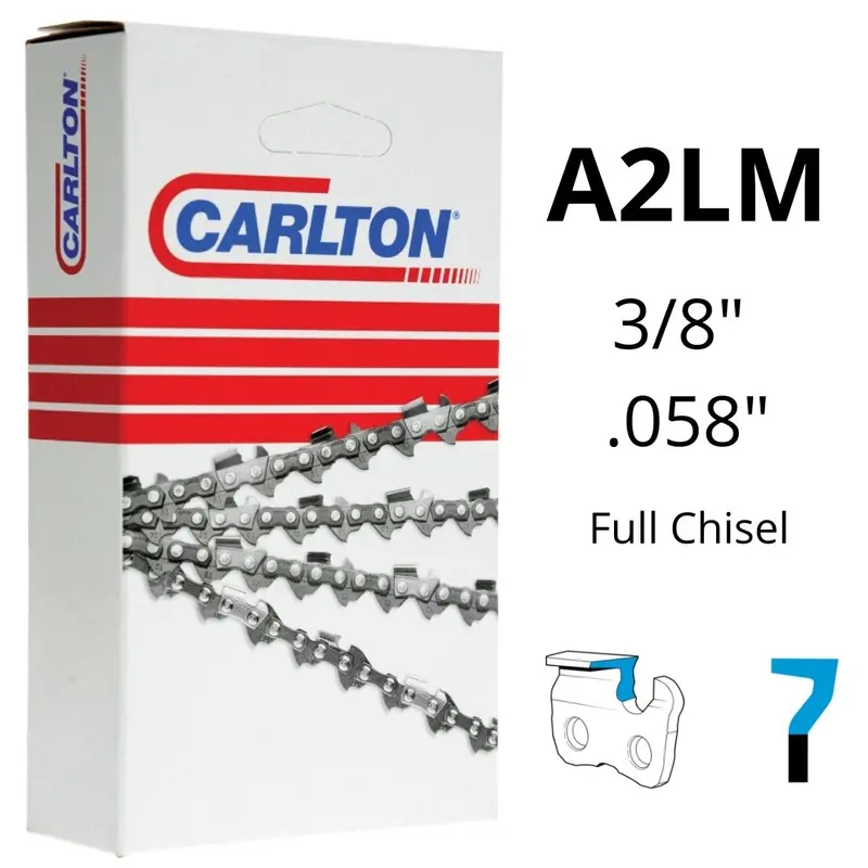 Chainsaw Chain Carlton® A2lm 3/8" .058" Full Chisel 1