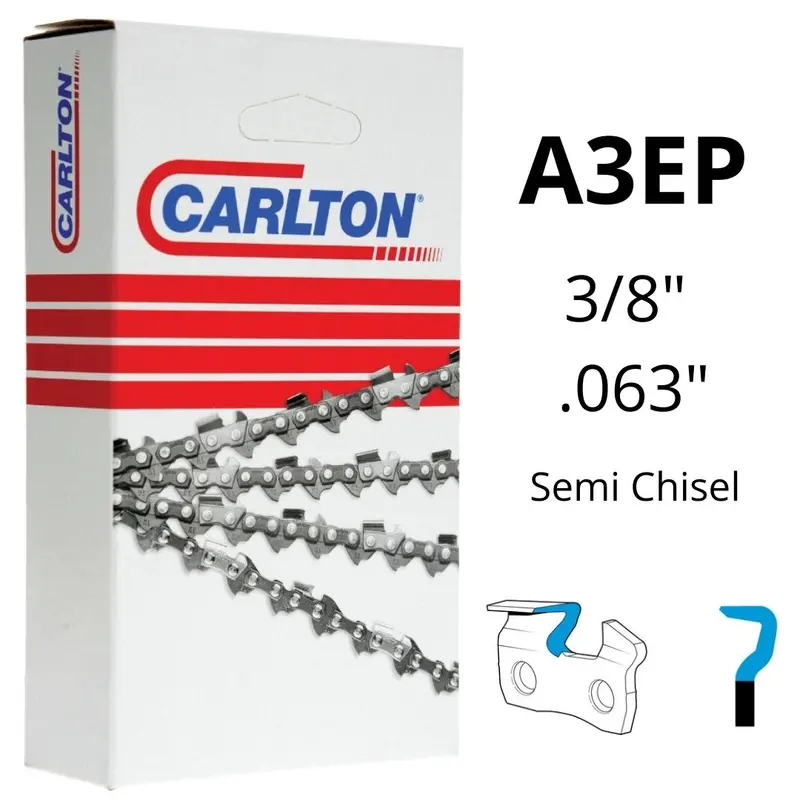 Chainsaw Chain Carlton® A3ep 3/8" .063" Semi Chisel 1