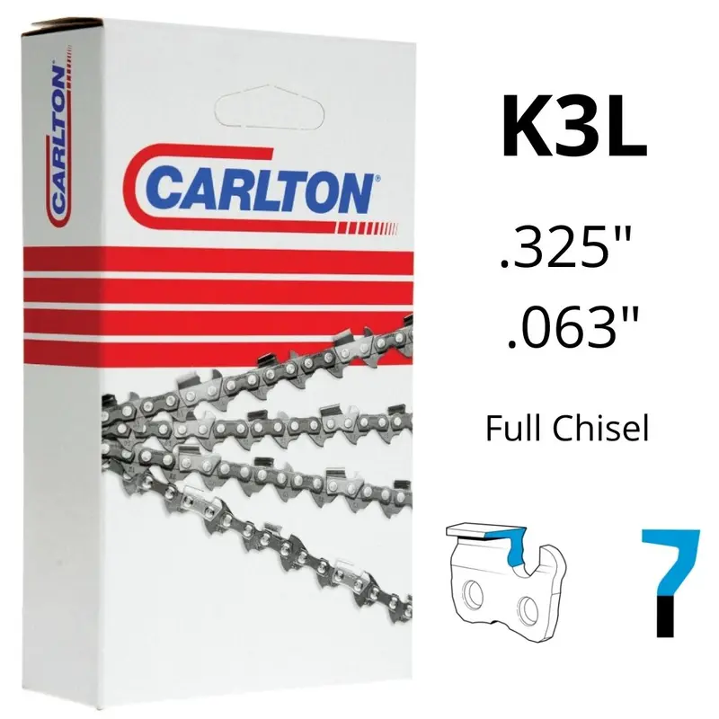 Chainsaw Chain Carlton® K3l .325" .063" Full Chisel 1