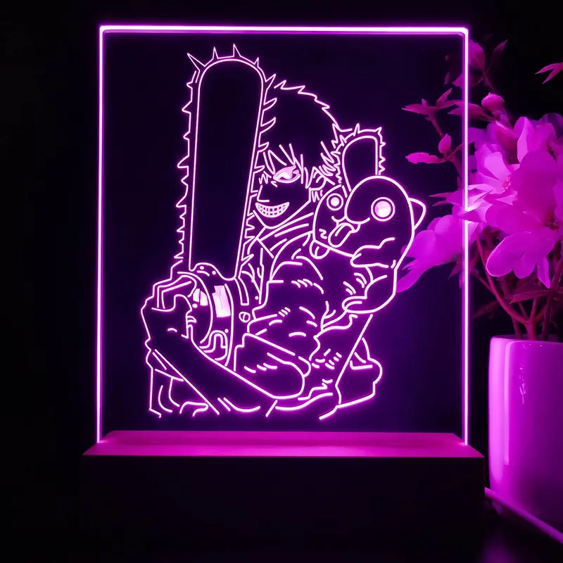 Chainsaw Man Game Room Led Sign Lamp Display 1