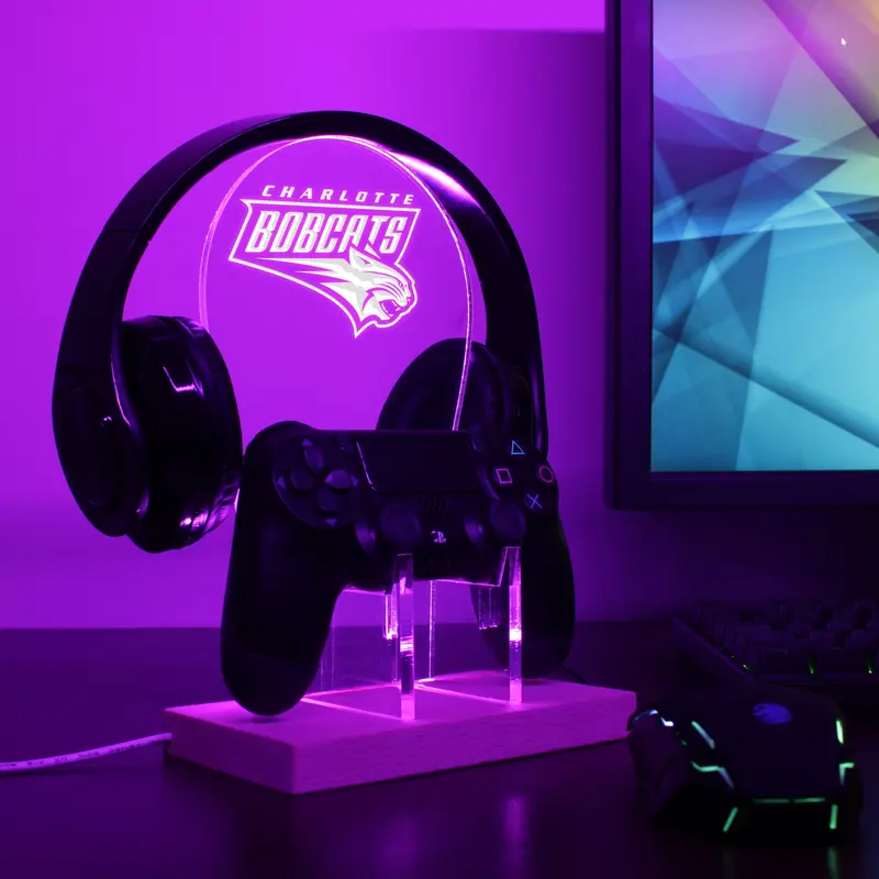Charlotte Bobcats Led Gaming Headset Controller Stand 1